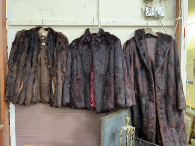 Lot 19 - Two ladies fur jackets and a fur coat