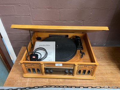 Lot 20 - Retro music centre turntable and radio