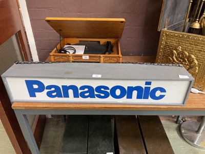 Lot 22 - Illuminated Panasonic sign