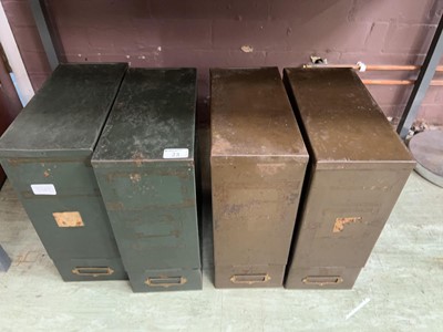 Lot 23 - 4 tin storage trunks