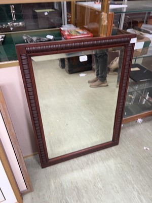 Lot 24 - Wooden framed beveled mirror