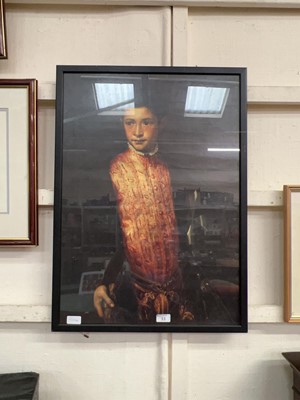 Lot 33 - Framed and glazed print of a prince with robes