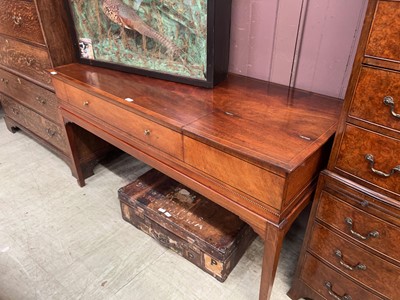 Lot 35 - Mahogany inlayed side table with drawer, on...