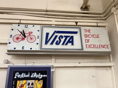 Lot 55 - Vista advertising sign with clock