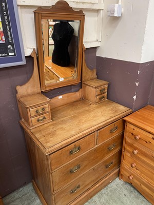 Lot 56 - Antique pine dresser chest with 2 over 2...