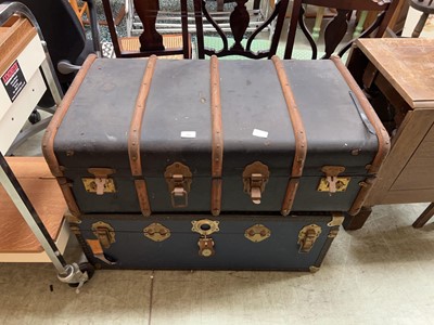 Lot 65 - 2 metal bound trunks