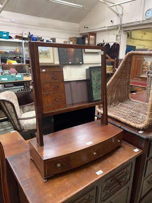 Lot 70 - Mahogany swing mirror with 3 drawers to base