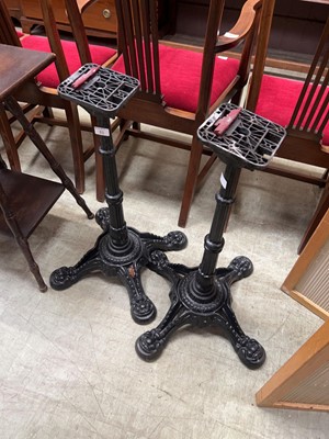 Lot 81 - 2 cast iron table legs