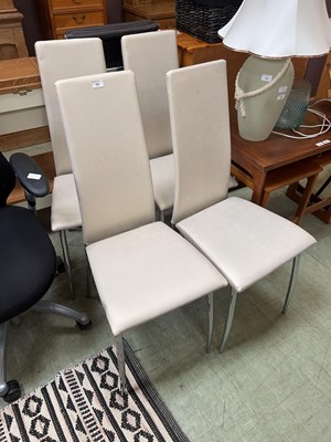 Lot 88 - Set of 4 Effezeta chrome framed dining chairs
