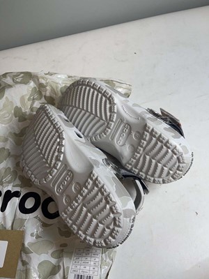Lot 3785 - Crocs x A Bathing Ape UK5/6 bape classic clogs