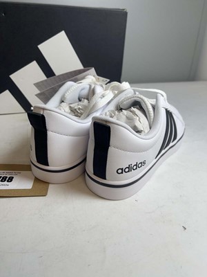 Lot 3788 - Adidas UK6 VS pace 2.0 trainers in white /...