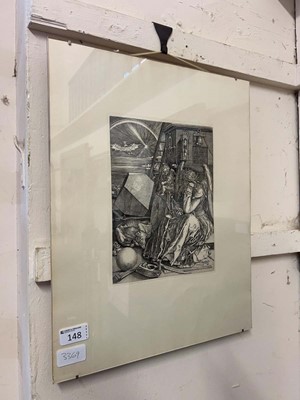 Lot 148 - A glazed mounted print 'Melancholia'