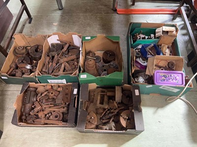 Lot 172 - Six trays of model makers lathes, chucks,...