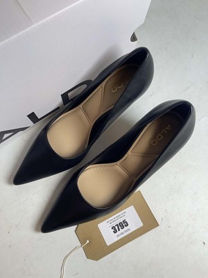 Lot 3795 - Aldo UK4.5 verone high heels in black - boxed