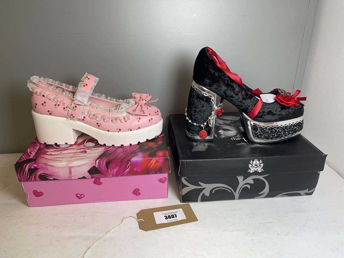 Lot 3807 - 2x Boxed pairs of Koi shoes both size UK11