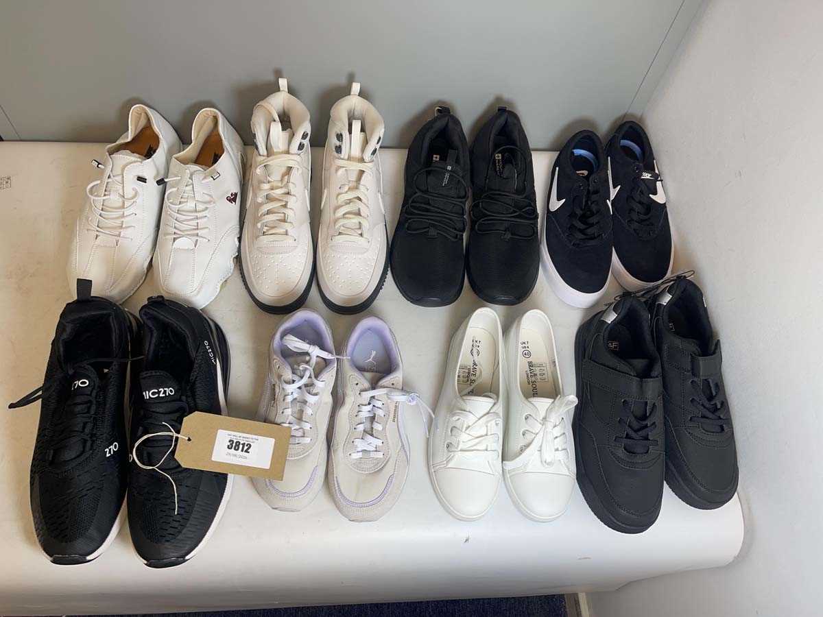 Lot 3812 - 8x Pairs of trainers to include Mountain...