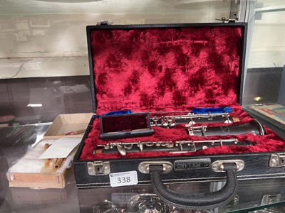 Lot 338 - Howarth B oboe with case and assorted reeds