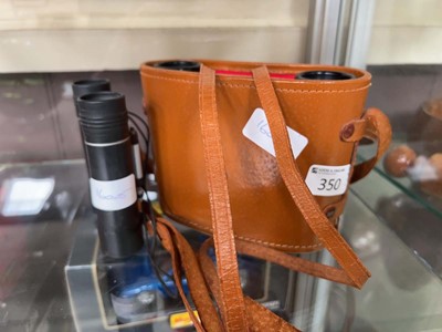 Lot 350 - Small binoculars and a cased pair of Hansa 8...