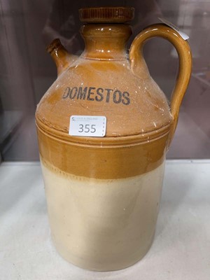 Lot 355 - Earthenware flagon domestos, marked 3/6