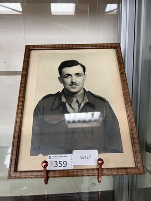 Lot 359 - Framed photograph of a man in military dress