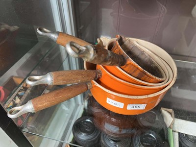 Lot 365 - Set of 4 La Creuset saucepans