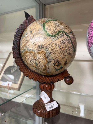 Lot 367 - Wooden mounted globe