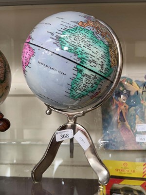 Lot 368 - Metal mounted globe