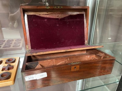 Lot 373 - Wooden writing slope for restoration