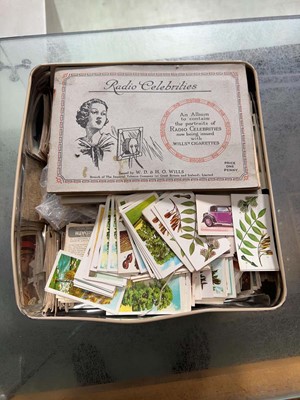 Lot 387 - Tin of various cigarettes, cards, albums etc.