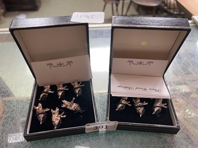 Lot 391 - 2 box sets of pig name place holders