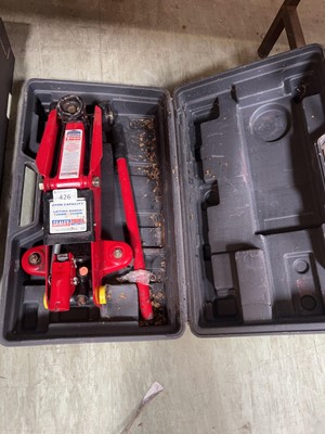 Lot 426 - Sealey two ton trolley jack with case