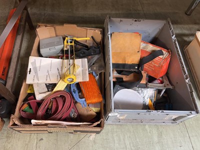Lot 430 - 2 trays of various DIY sundries, tools and...