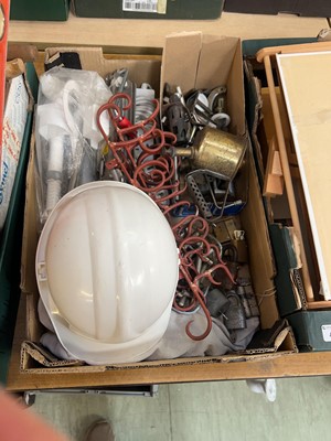 Lot 433 - Tray of various hardware including brass...