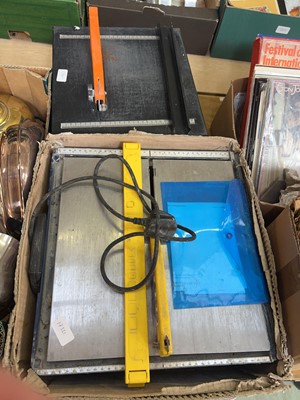 Lot 436 - Two electric power tile cutters