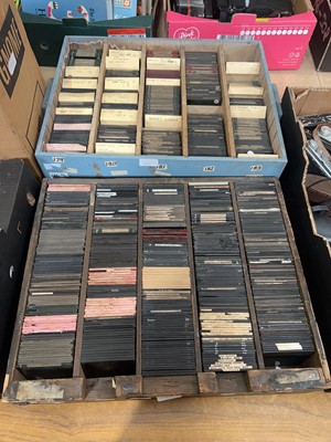 Lot 440 - 2 wooden boxes containing magic lantern slides