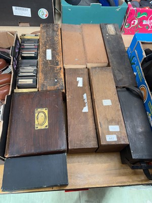 Lot 442 - 10 various wooden and other boxes of magic...