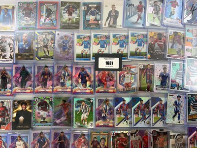 Lot 1637 - Large qty of top loaded football trading cards