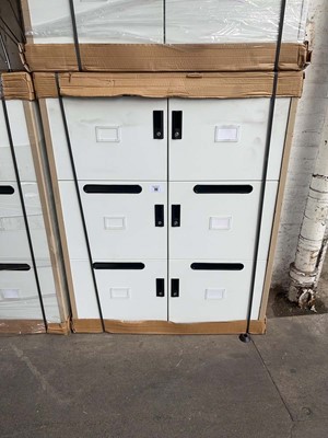 Lot 33 - 100cm 6 door locker in grey