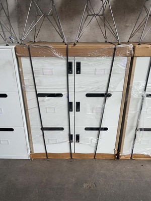 Lot 35 - 100cm 6 door locker in grey