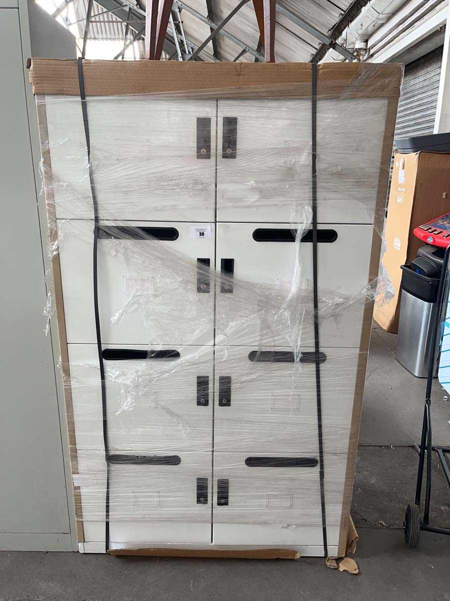 Lot 39 - 100cm 8 door locker in grey