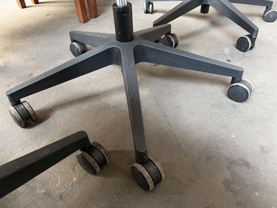 Lot 59 - 3x black mesh and charcoal seat office chairs...