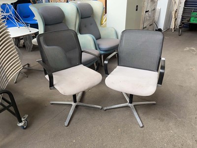 Lot 43 - 2 Bene chrome frame static swivel office...