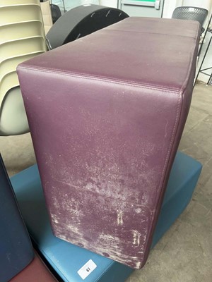 Lot 67 - 4x assorted leatherette colourful low-level...