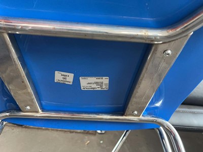 Lot 51 - 8 blue Allermuir plastic and chrome frame...