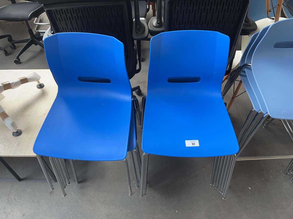 Lot 52 - Set of 14 Allermuir plastic and chrome frame...