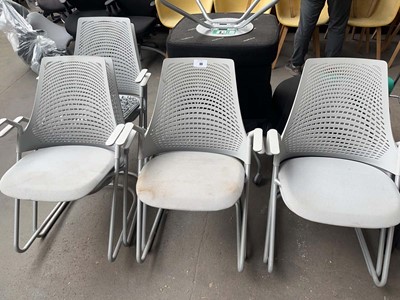 Lot 69 - 8x Herman Miller Sayl cantilever stacking...