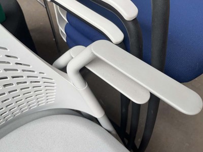 Lot 69 - 8x Herman Miller Sayl cantilever stacking...