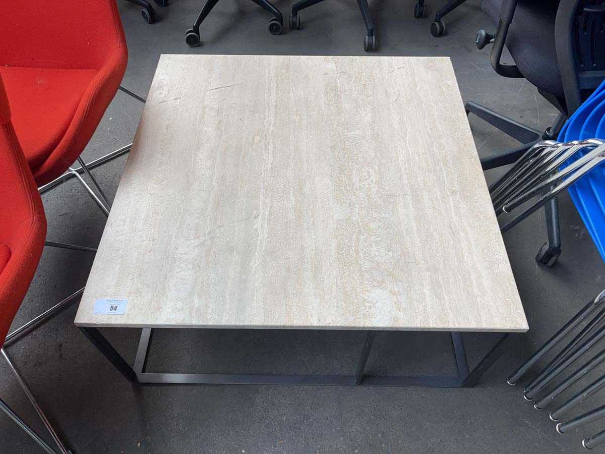 Lot 54 - Maxalto square stone top low-level coffee...