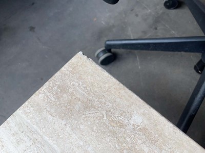 Lot 54 - Maxalto square stone top low-level coffee...