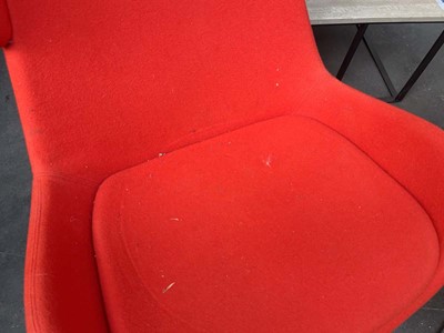 Lot 55 - Pair of Orangebox wingback lounge chairs on...